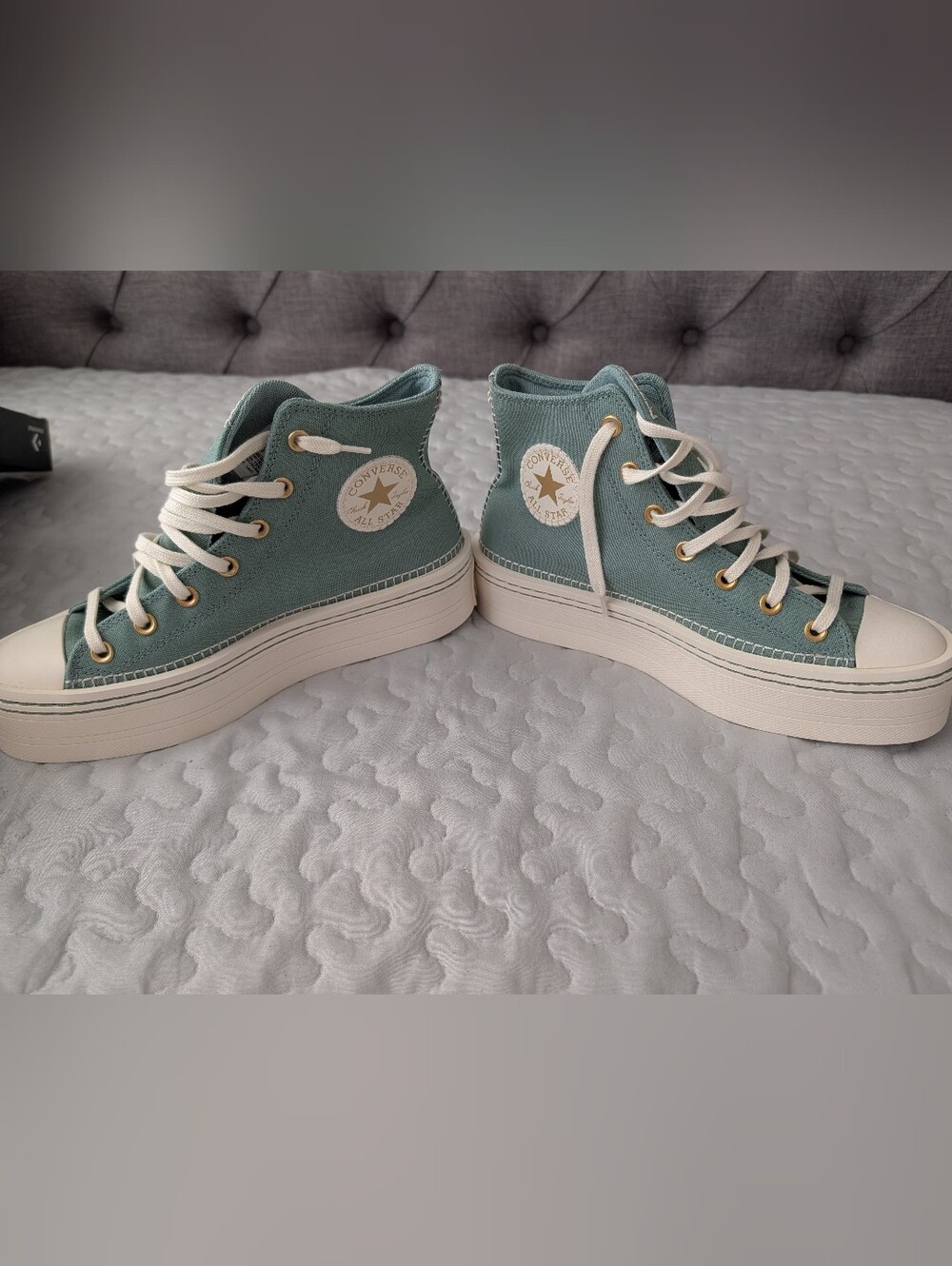 Sage Green Converse Chuck Taylor All Star Modern Lift Sneakers - Picture 2 of 6